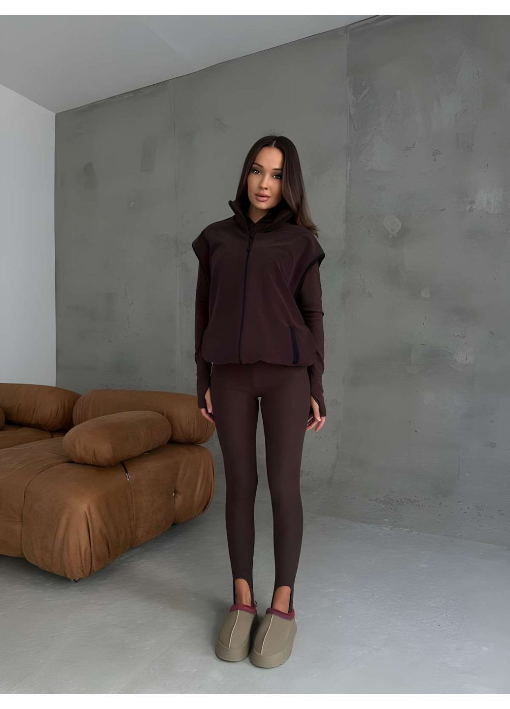 Теплый женский флисовый термокостюм термокомплект термобелье с жилеткой Україна (366868997)