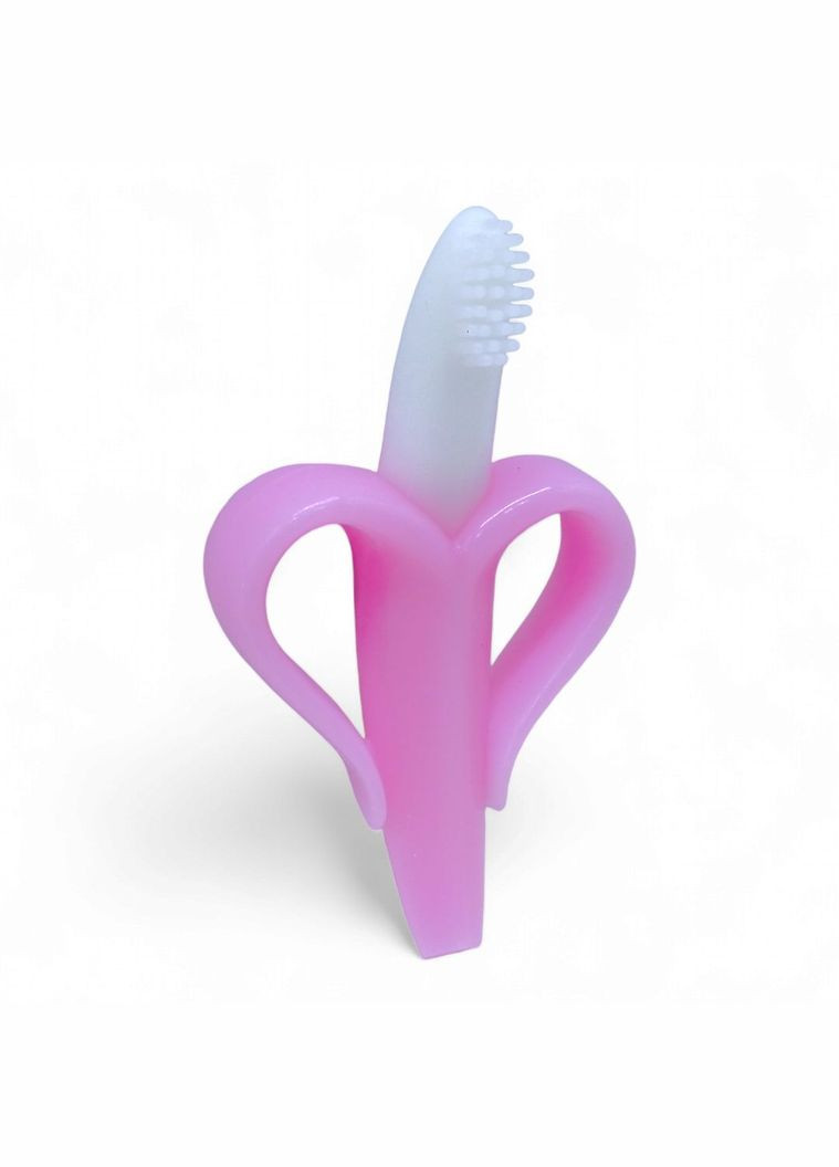 Прорізувач для зубів "Банан-щітка" (рожевий) MIC (299307080)