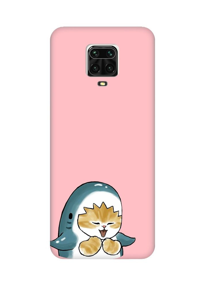 Матовый чехол на Xiaomi Redmi Note 9 Pro / 9S / 9 Pro Max:: Котёнок Акула (принт 376) Creative (355396584)