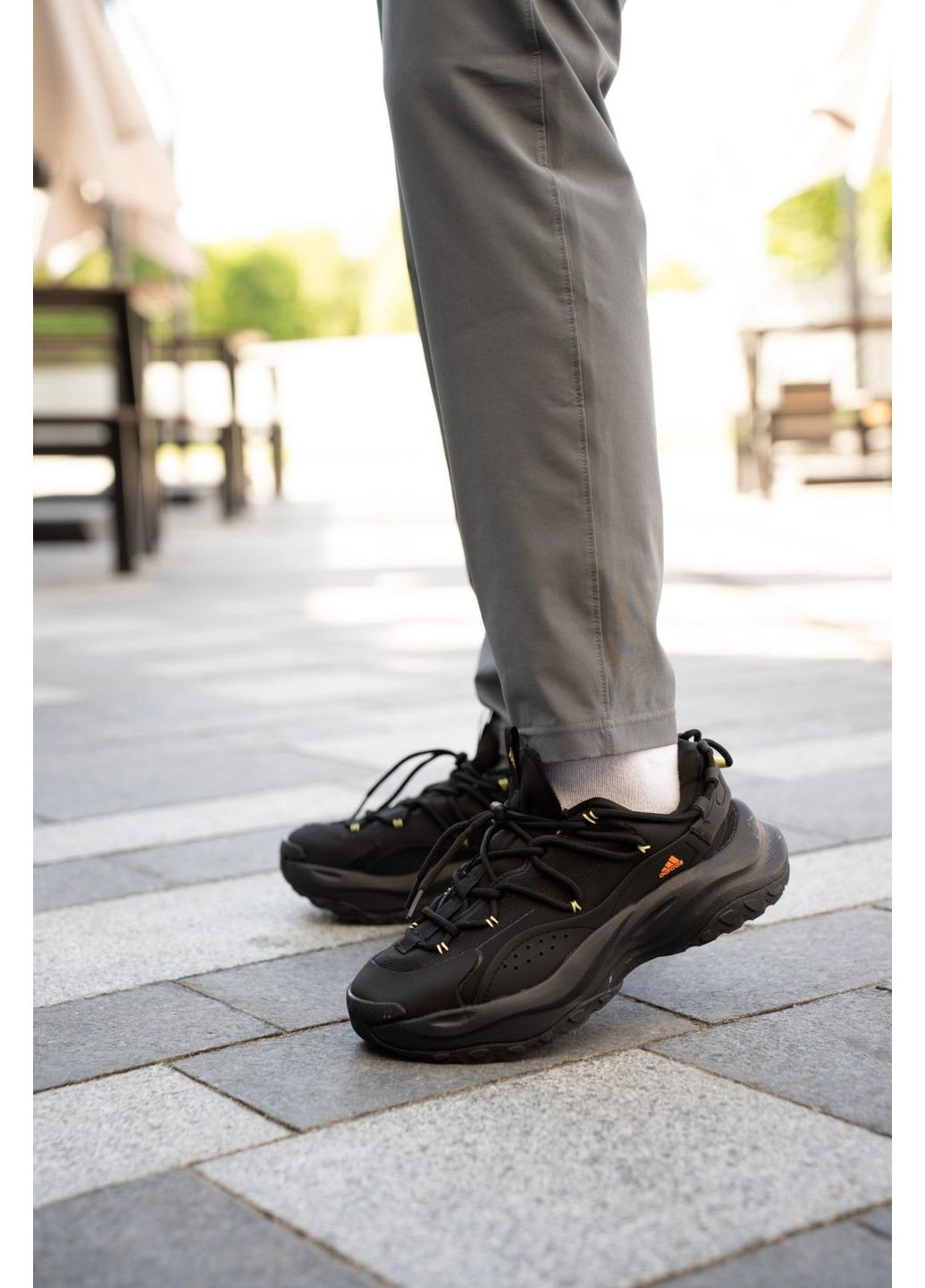 КРОССОВКИ ЖЕНСКИЕ ADIDAS MAXXWAVY MAGIC EARTH STRATA BLACK ORANGE АДИДАС No Brand чёрные демисезоны (369387312)