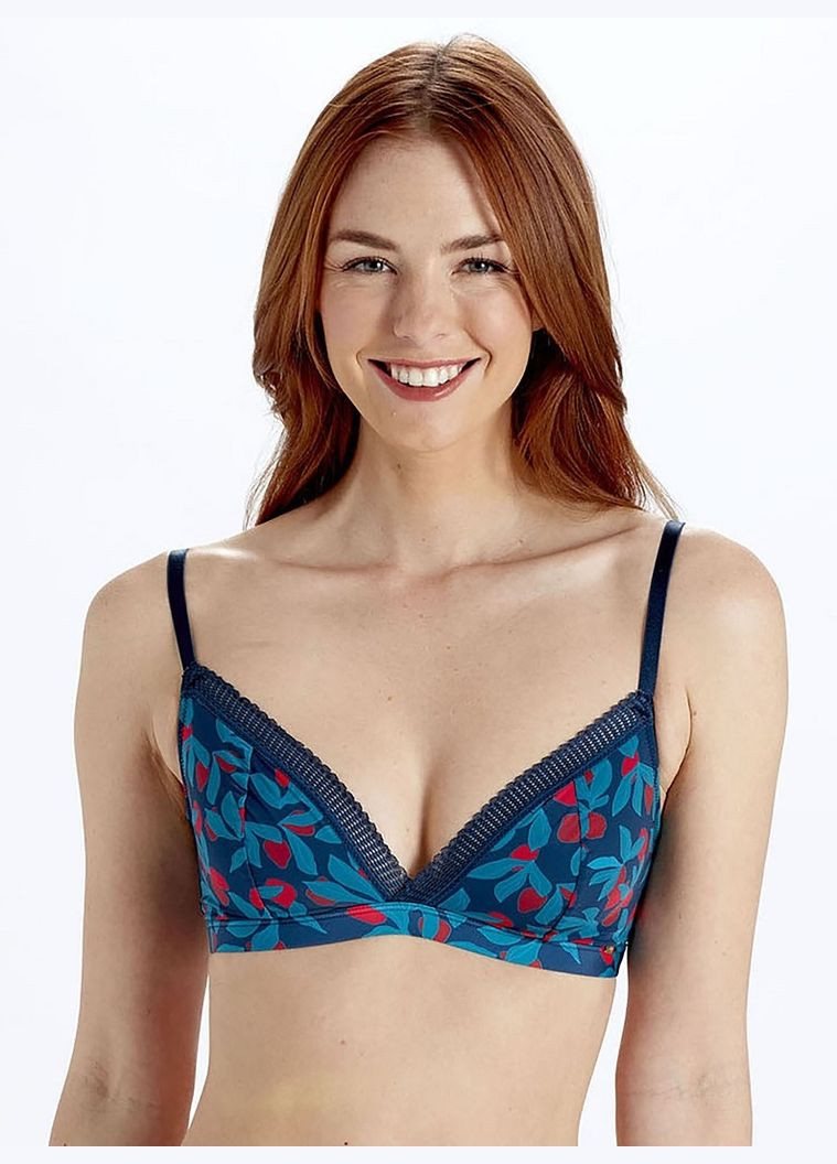 Синій топ бюстгальтер lpaxt3 Pretty Polly без кісточок поліамід, еластан