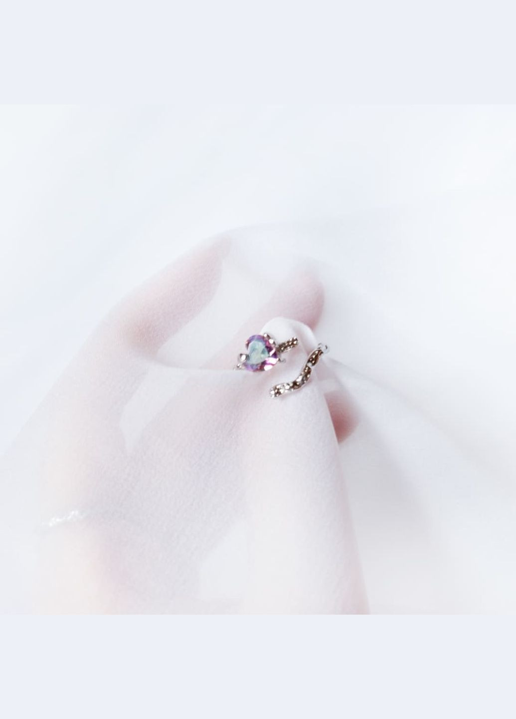 Кольцо Сердцебиение необычное фэнтезийное с камнем-хамелеоном причудливое кольцо в стиле харадзюку сказочное панк альт винтаж No Brand (311222938)