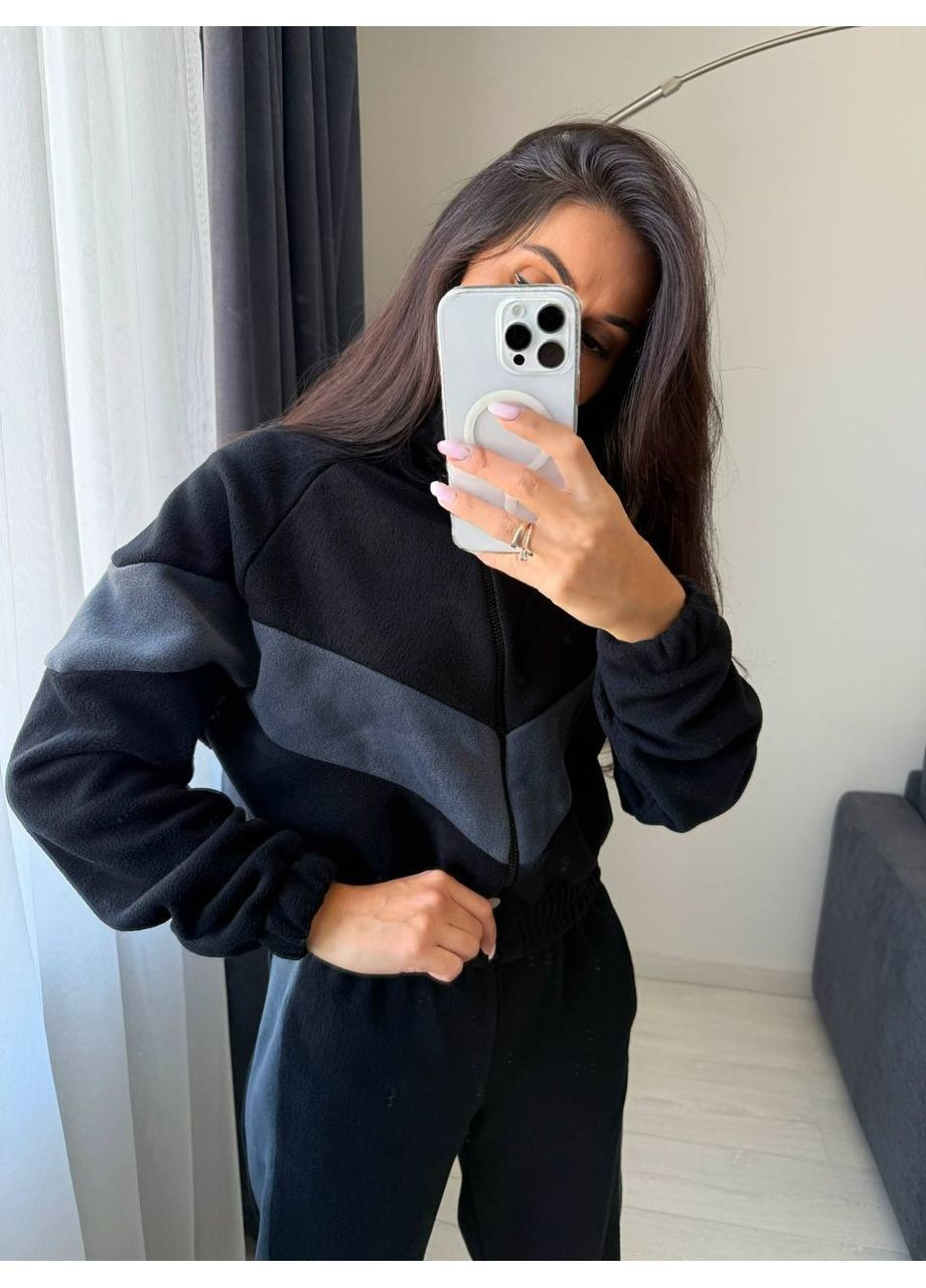 Костюм (кофта, брюки), цвет Черный Fashion (362415431)