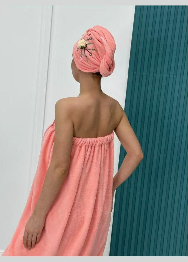 Женская чалма с полотенцем 80х140 (П4К-novo-f-sauna-001) No Brand (323161124)