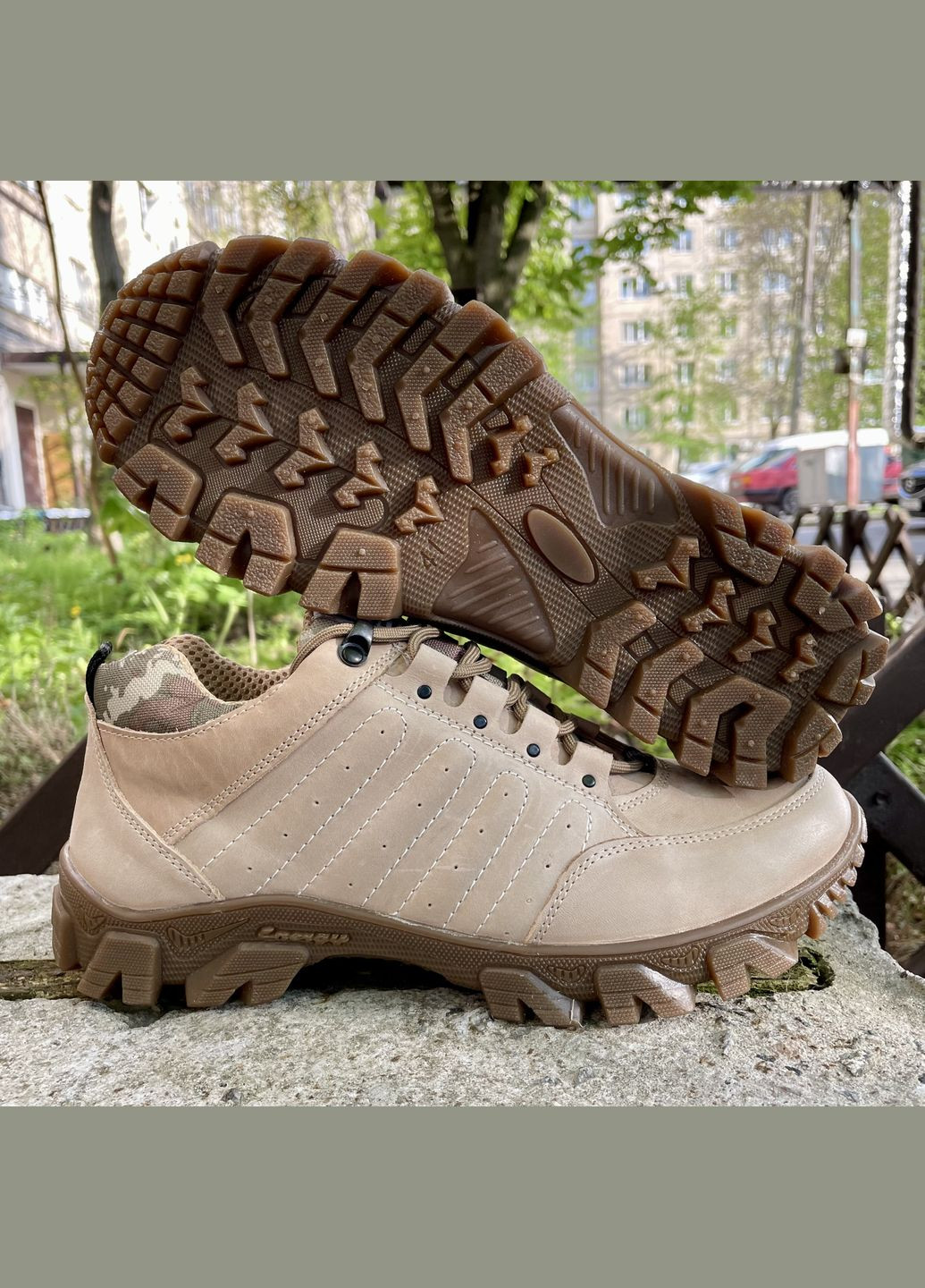 Кросівки Чоловічі Зимові Тактичні. 40-45р Койот+Піксель. Спеціальна трекінгова підошва! BXZM-1038 No Brand (301138642)