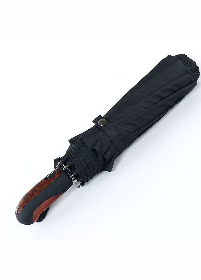 Чёрный 10 спиц крепкий большой мужской зонт (полный автомат) Trust большой система антиветер, система антишторм (298426250)