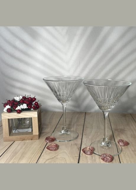 Набір з 4 келихів для мартіні 220мл Elysia ПУ 440328 Келих для коктейлів на ніжці для мартіні Pasabahce (297743287)