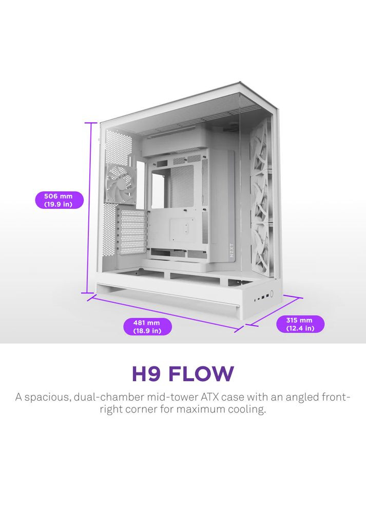 Корпус H9 Flow White (CM-H92FW-01) NZXT (347175798)