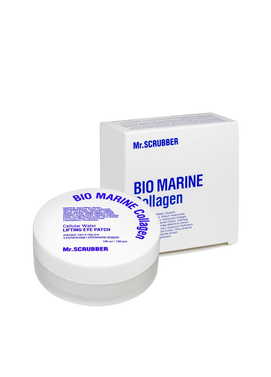 Лифтинг патчи для кожи вокруг глаз Bio Marine Collagen с коллагеном и клеточной водой 100 шт Mr. Scrubber (302722151)