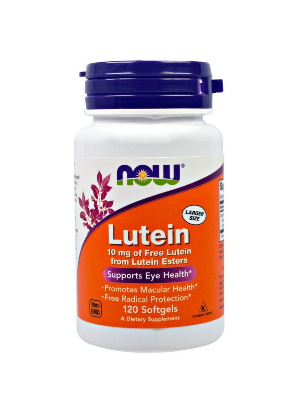 Натуральна добавка Lutein 10 mg, 120 капсул Now (293341719)
