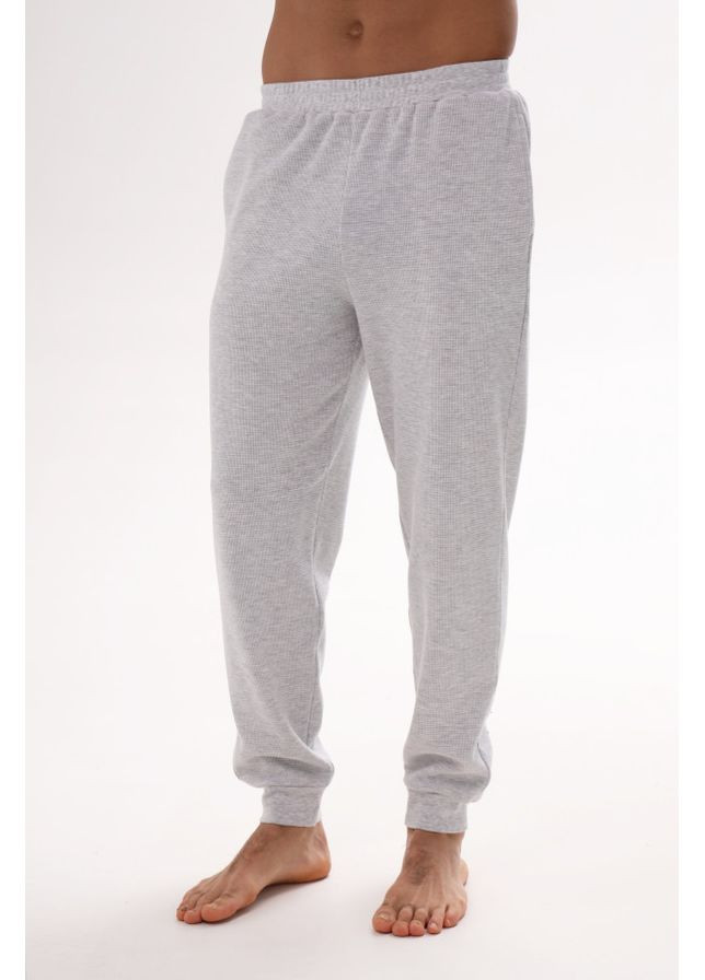 Пижамные брюки мужские из фактурного хлопка, серый 1004184 German Volf 25114-2 (371968599)