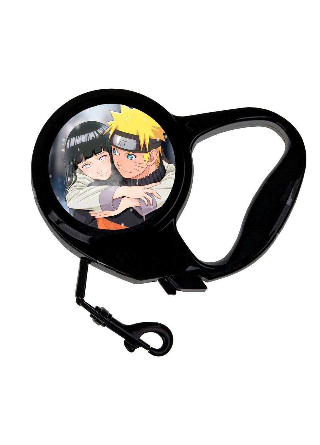 Поводок-рулетка для животных с принтом Аниме Наруто #0014 3 м черный No Brand (309160066)