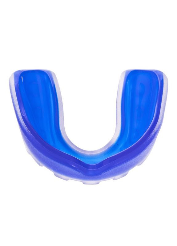 Капа боксерська одностороння (однощелепна) дитяча двокомпонентна у футлярі (термопластик, р-р S, прозоро-синій) Zelart (361437225)