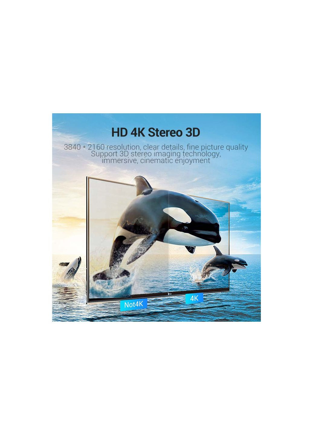 Кабель HDMI Cable 1.5M Black (AAKBG) Vention Flat (372679490)