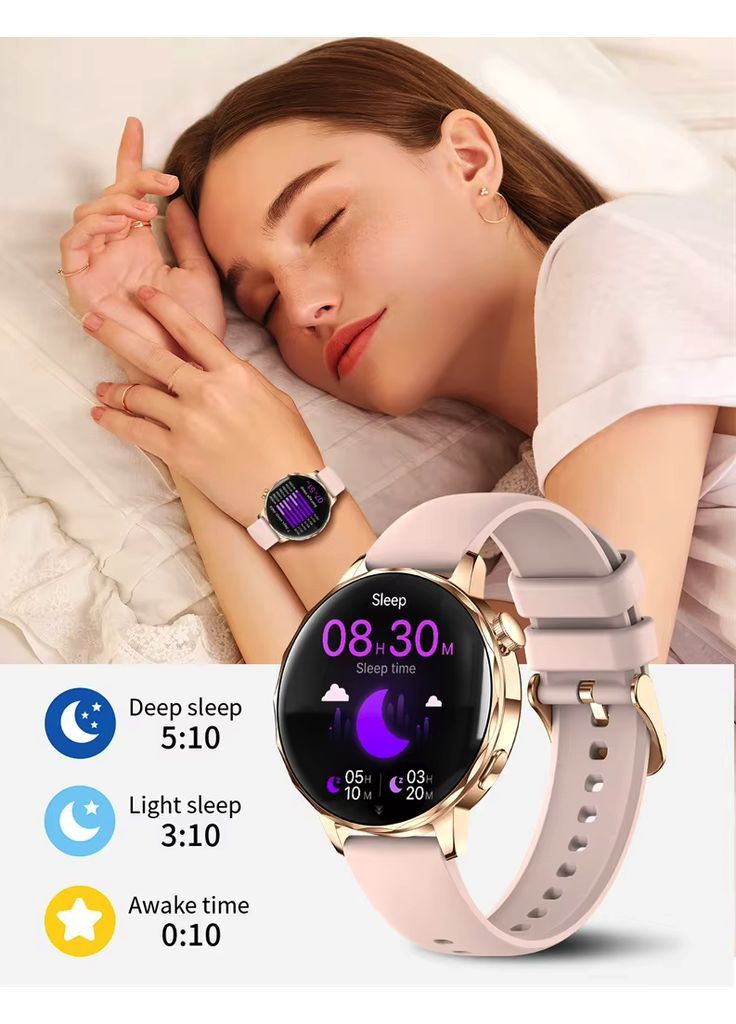 Смарт-часы женские I220 Gold Silicon (разговор, тонометр, пульсоксиметр) Lemfo (373019934)