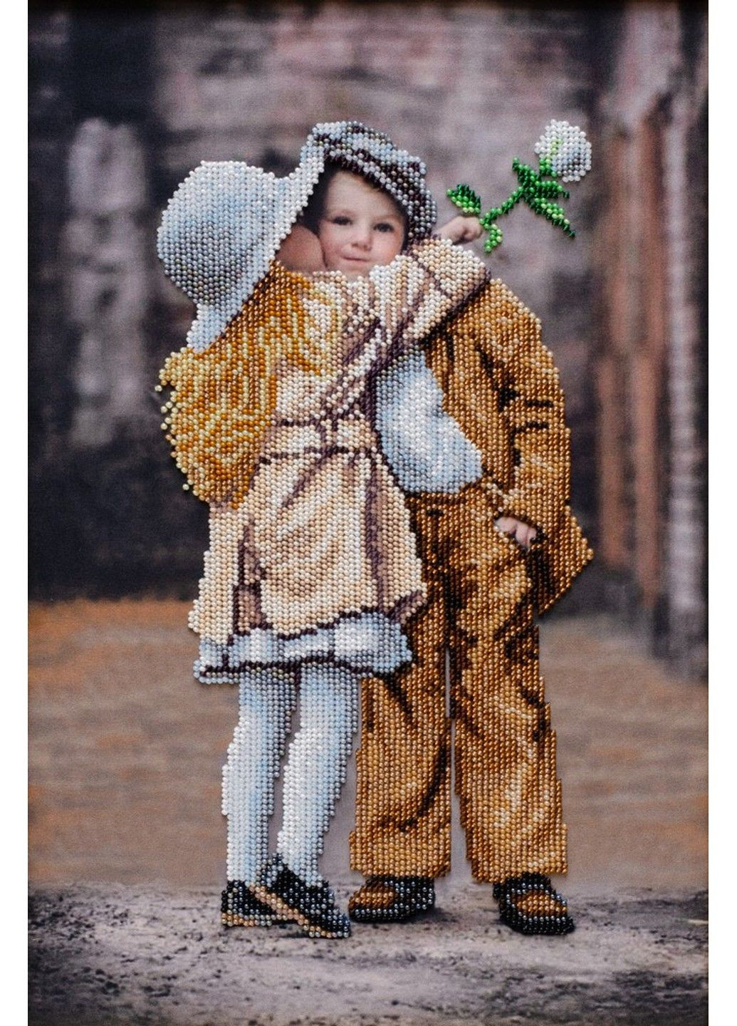 Набір для вишивання бісером "Перший поцілунок" Милі ангелочки 25х38 см ТН-1337 No Brand (333165210)