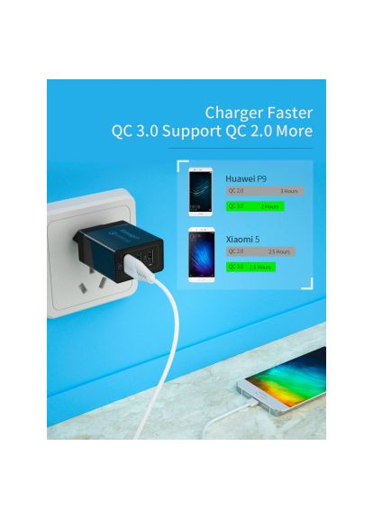 Зарядний пристрій Essager ECTQC3-FBB01 (370018646)