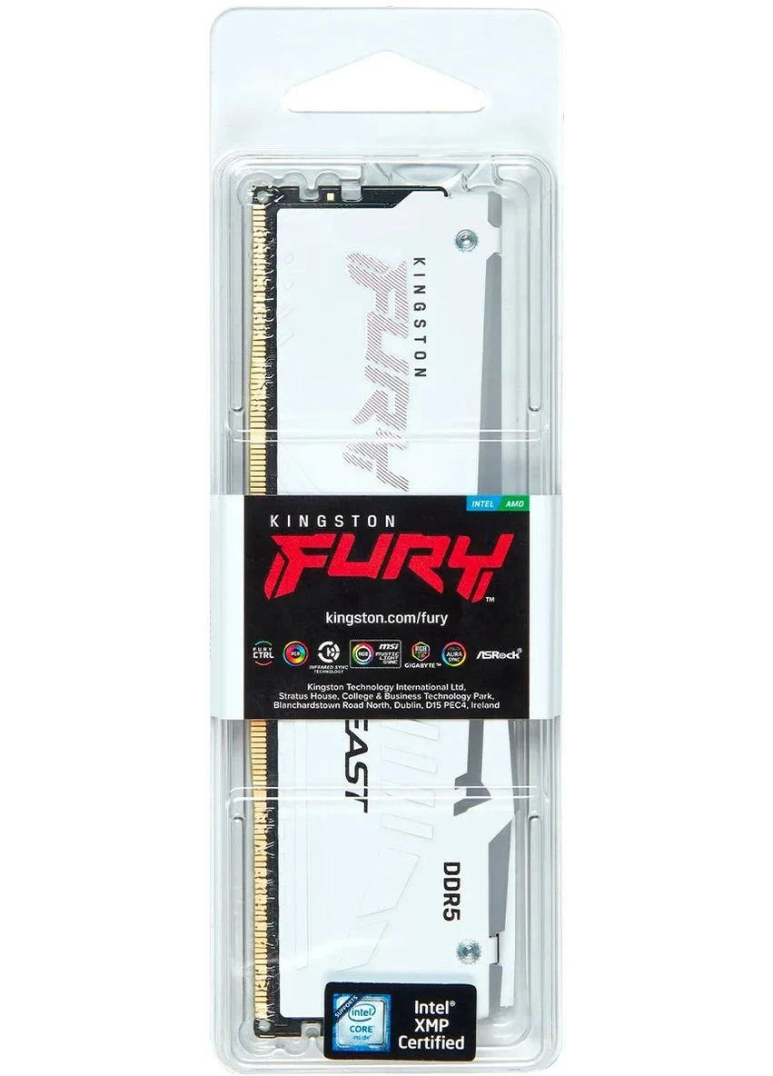 Пам'ять ПК DDR5 32GB 5600 FURY Beast RGB XMP Білий Kingston (393480150)