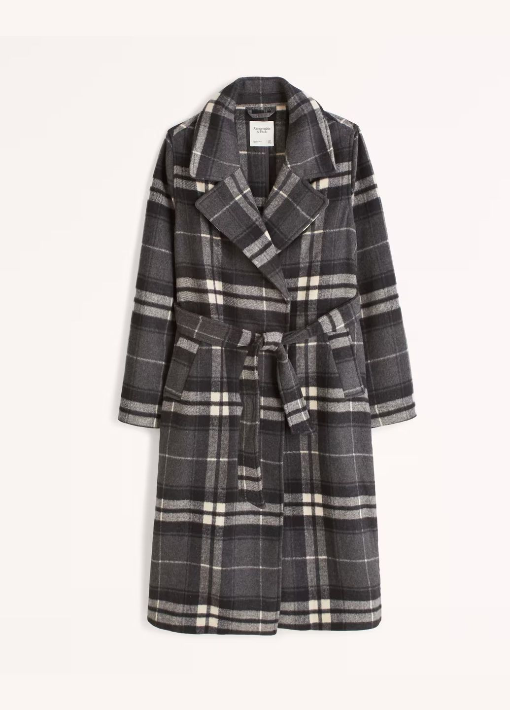 Темно-серое демисезонное Пальто женское демисезонное - пальто AF9430W Abercrombie & Fitch