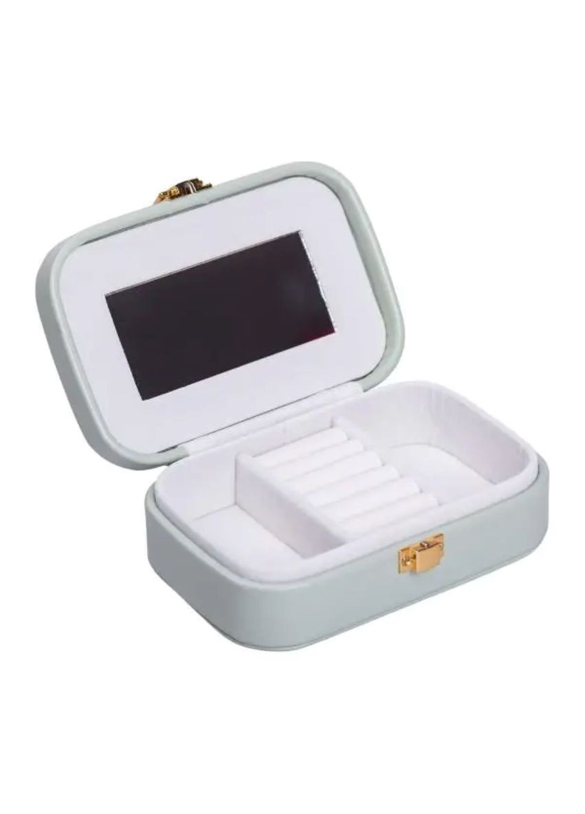 Скринька для прикрас з еко шкіри 15×10×5 см із дзеркалом органайзер для ювелірних виробів HP-5-33TU (A-033893) Yiwu (356729202)