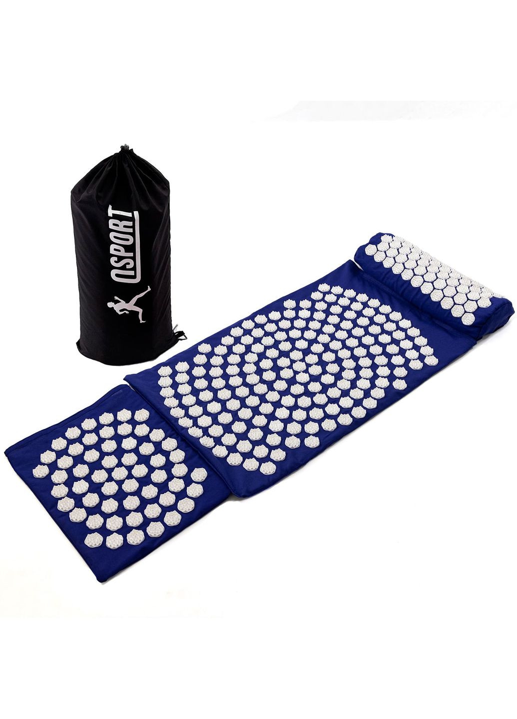 Масажний килимок Аплікатор Кузнєцова + валик + подушка масажер для спини/шиї/ніг Lotus Set (n-0003) OSPORT (369976377)