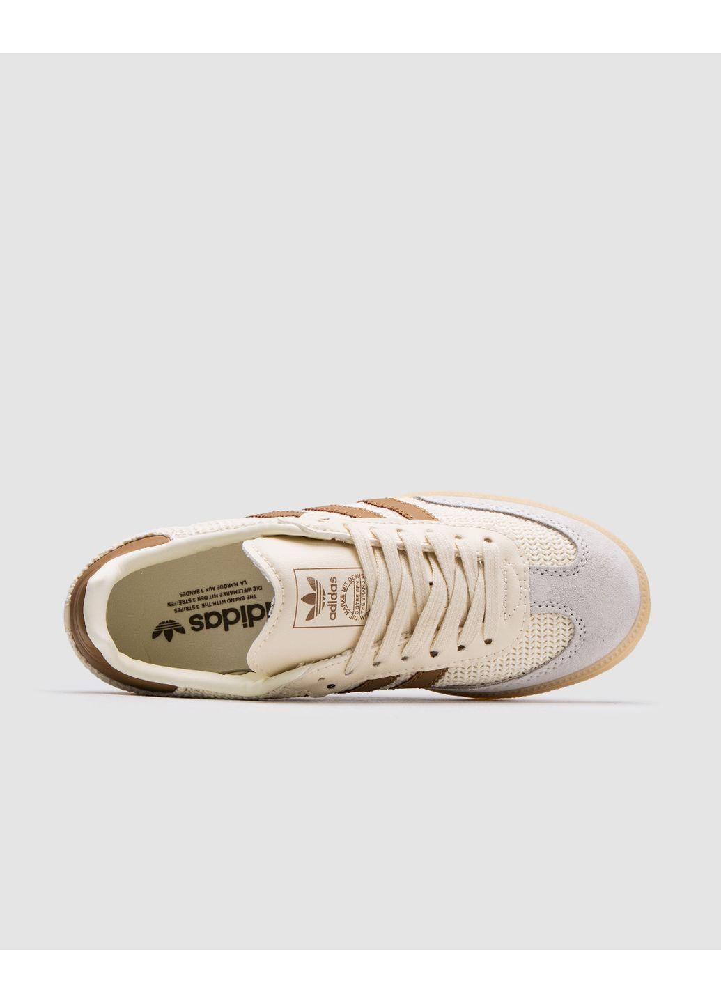 КРОССОВКИ ЖЕНСКИЕ ADIDAS SAMBA OG CREAM WHITE CARDBOARD АДИДАС САМБА No Brand белые демисезоны (368885829)