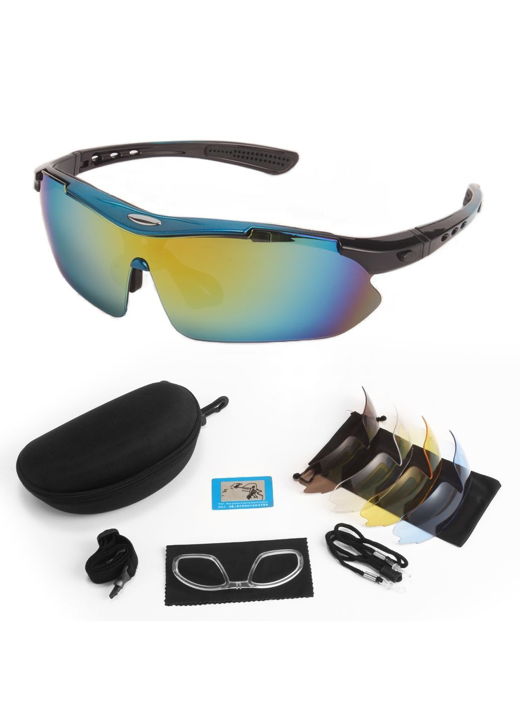 Захисні окуляри тактичні blue 0089 з поляризацією 5 лінз One siz+ Oakley (278277749)