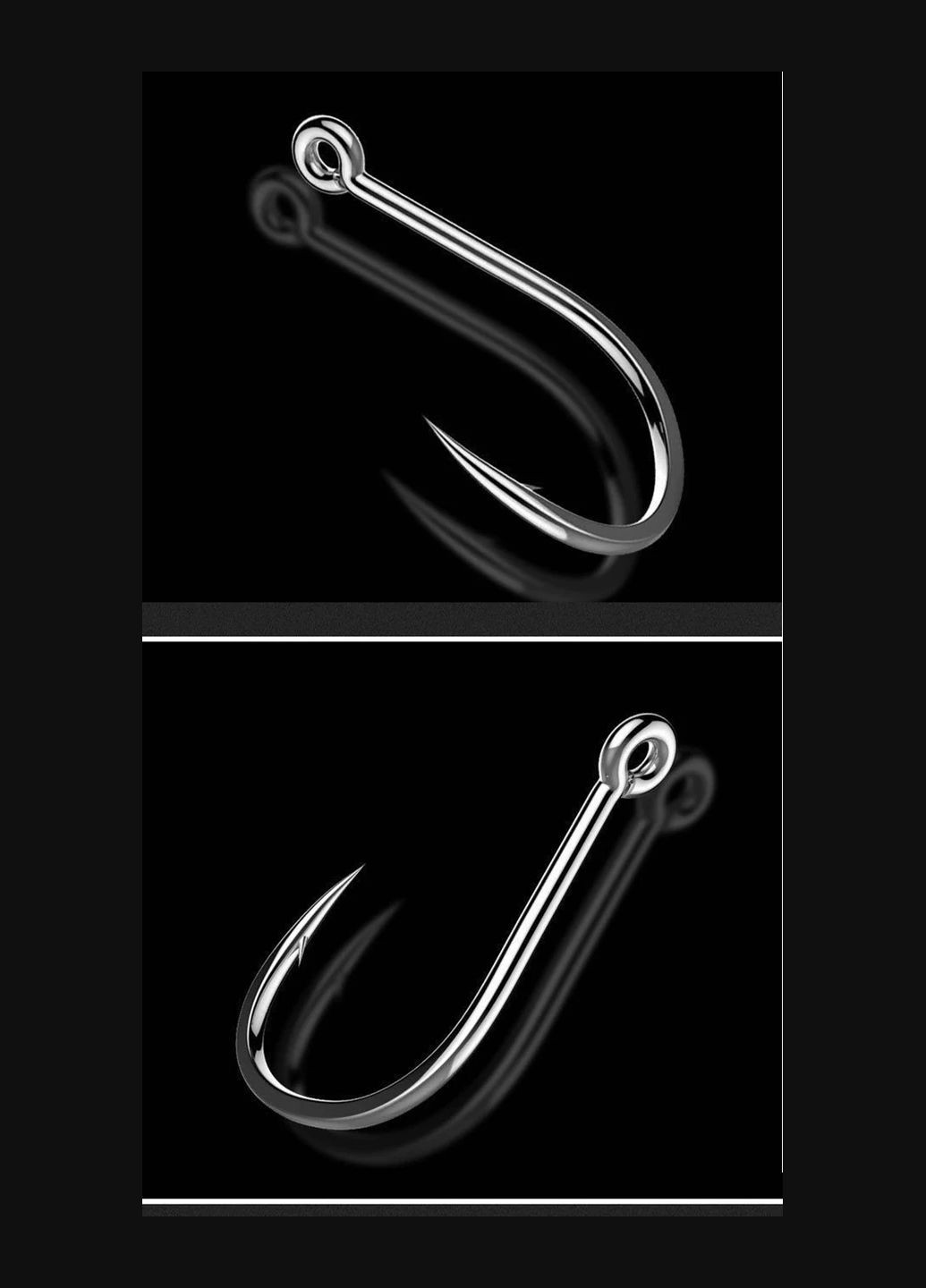 Набір рибальських гачків із високовуглецевої сталі 400 шт. у коробці XJXN (339077744)