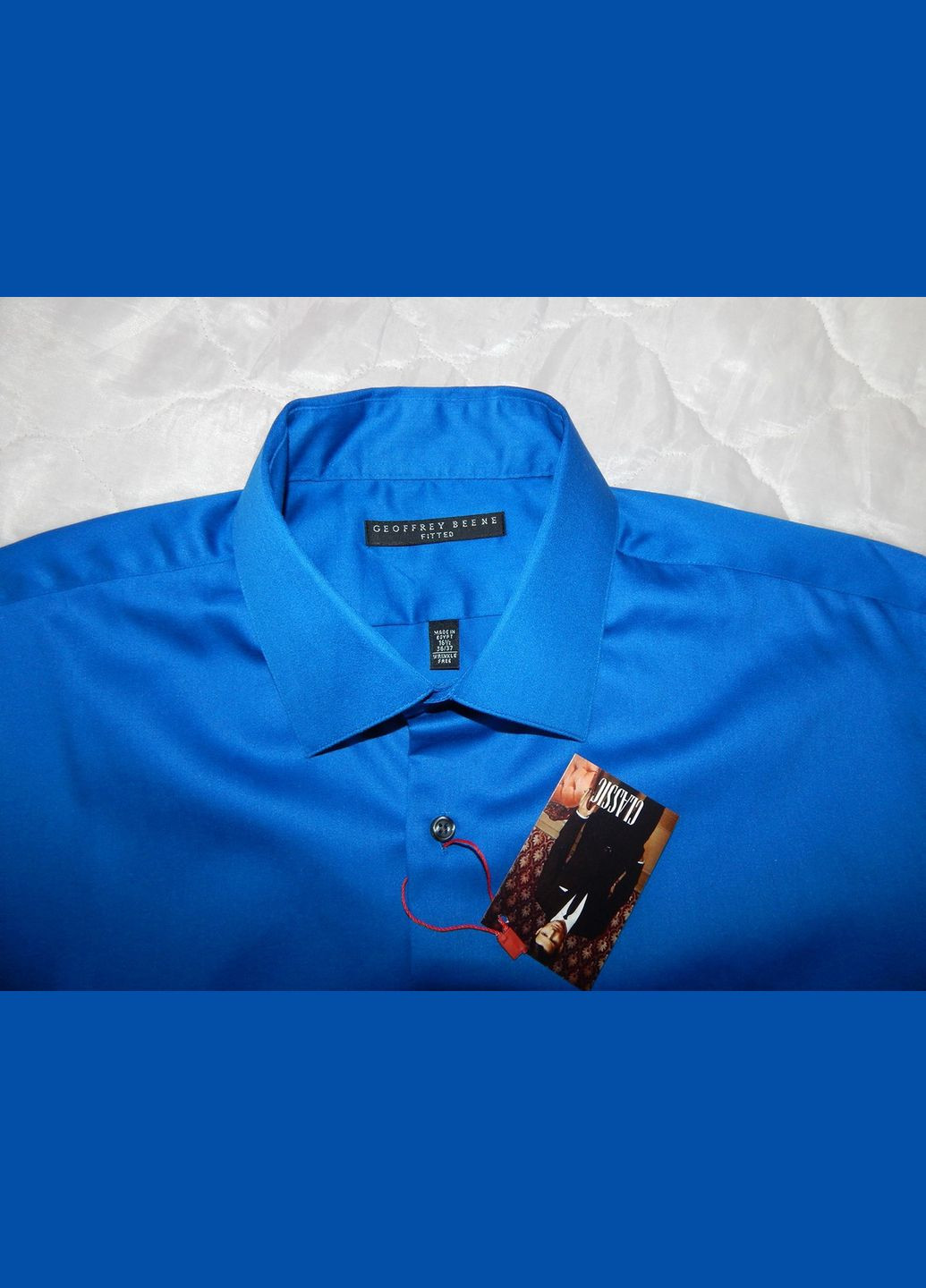 Синяя кэжуал рубашка GEOFFREY BEENE
