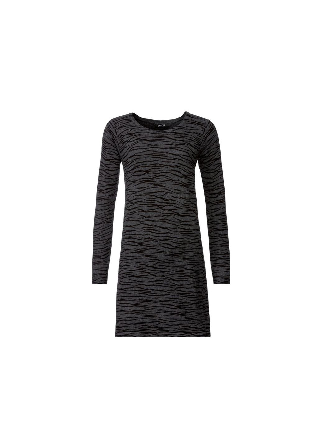 Серое повседневный платье приталенного кроя для женщины lenzing ecovero 334921 клеш Esmara в полоску