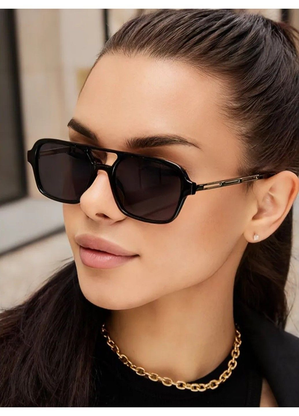 Окуляри сонцезахисні авіатор Light чорні No Brand (325877147)