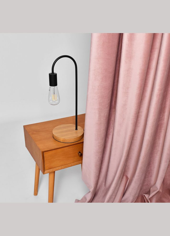 Ткань портьерная однотонная Бархат V-74 пудра IDEIA (289552643)