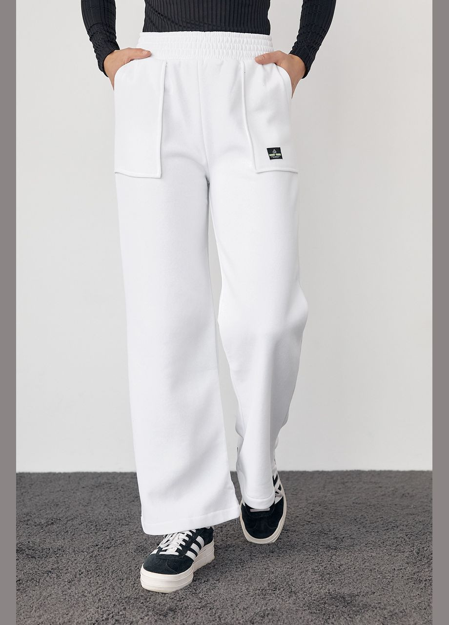 Трикотажные штаны на флисе с накладными карманами 58342 Lurex (280910226)
