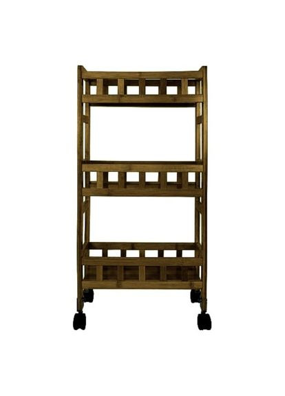 Этажерка на колёсах из дерева Касила мускат (ЭТА-000607) No Brand (327860812)