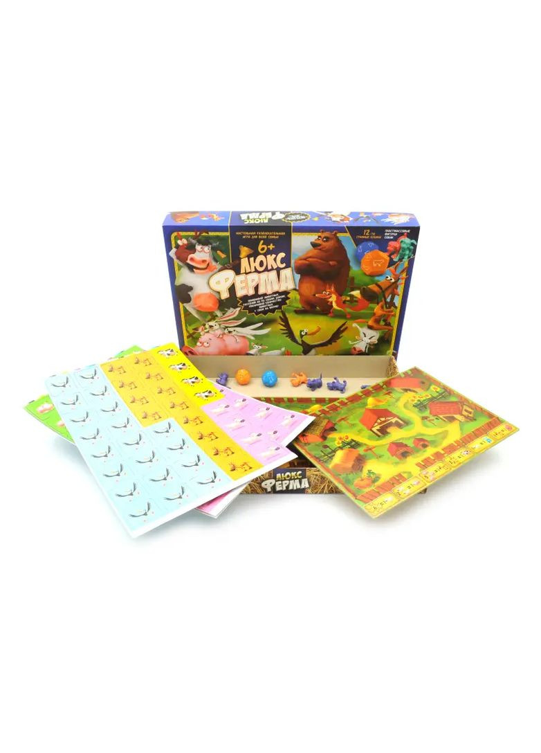 Настільна гра Ферма Люкс картон для 2-4 гравців Danko від 6 років в асортименті G-FL-01-02 Danko Toys Нас2884 (370652702)