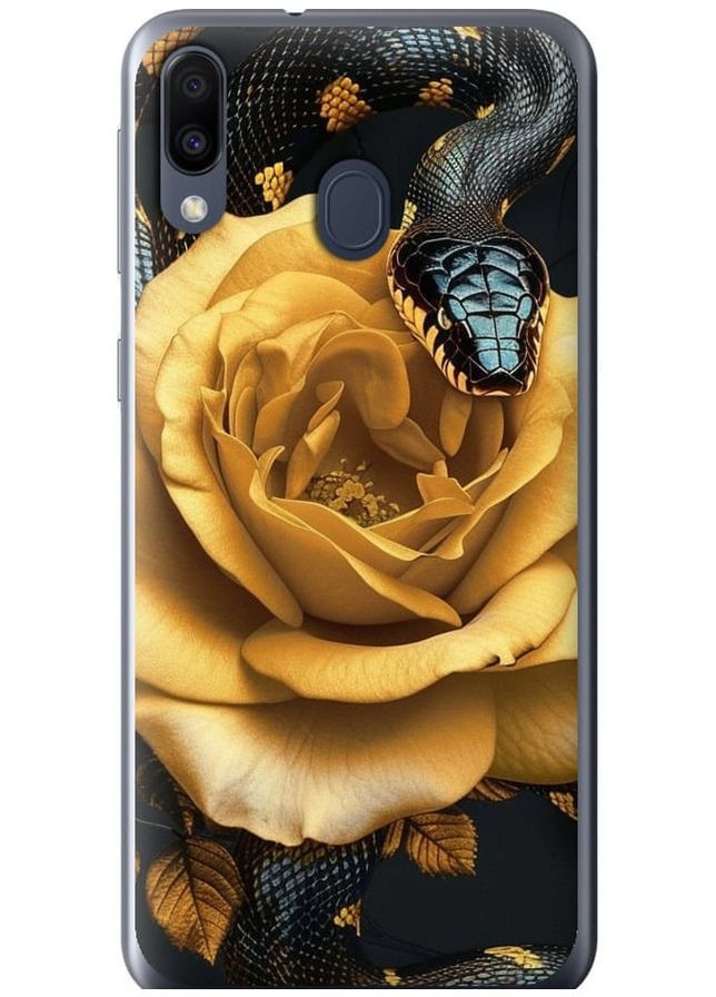 2D пластиковий чохол 'Black snake and golden rose' для Endorphone Samsung Galaxy M20 (286766329)