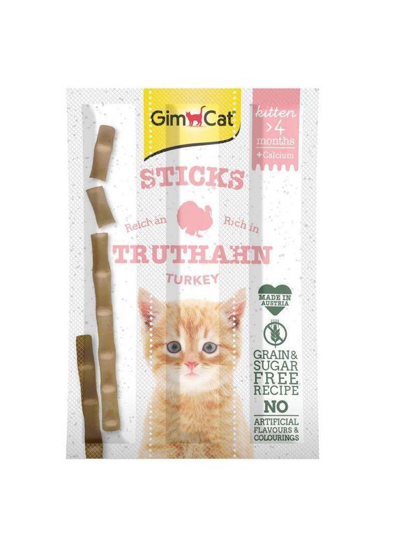 Мясные палочки для котят Kitten Sticks с индюшкой,3шт Gimpet (293408406)