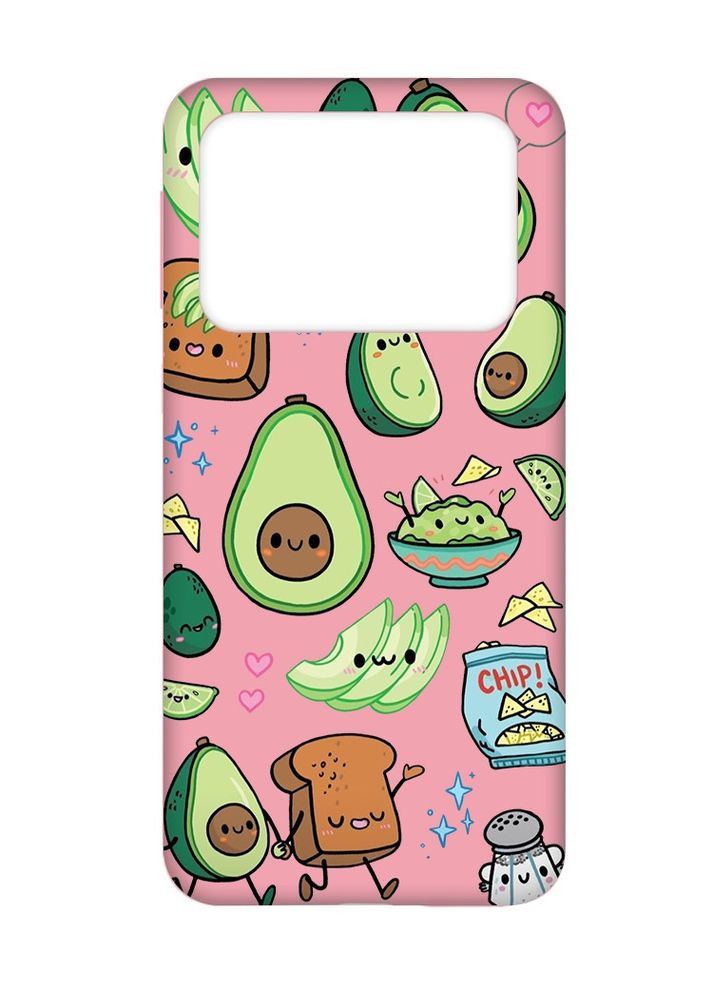 Матовый чехол на Xiaomi Poco X4 Pro 5G:: Милашки авокадо каваи (принт 305) Creative (360680143)