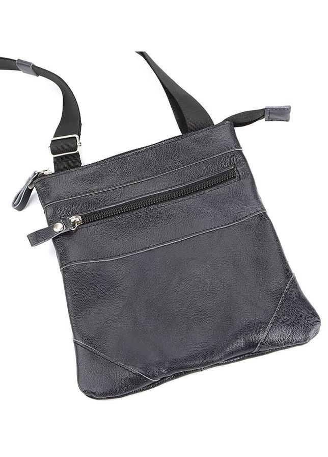 Шкіряна сумка крос боді синя чоловіча 00966 Shvigel (329195232)