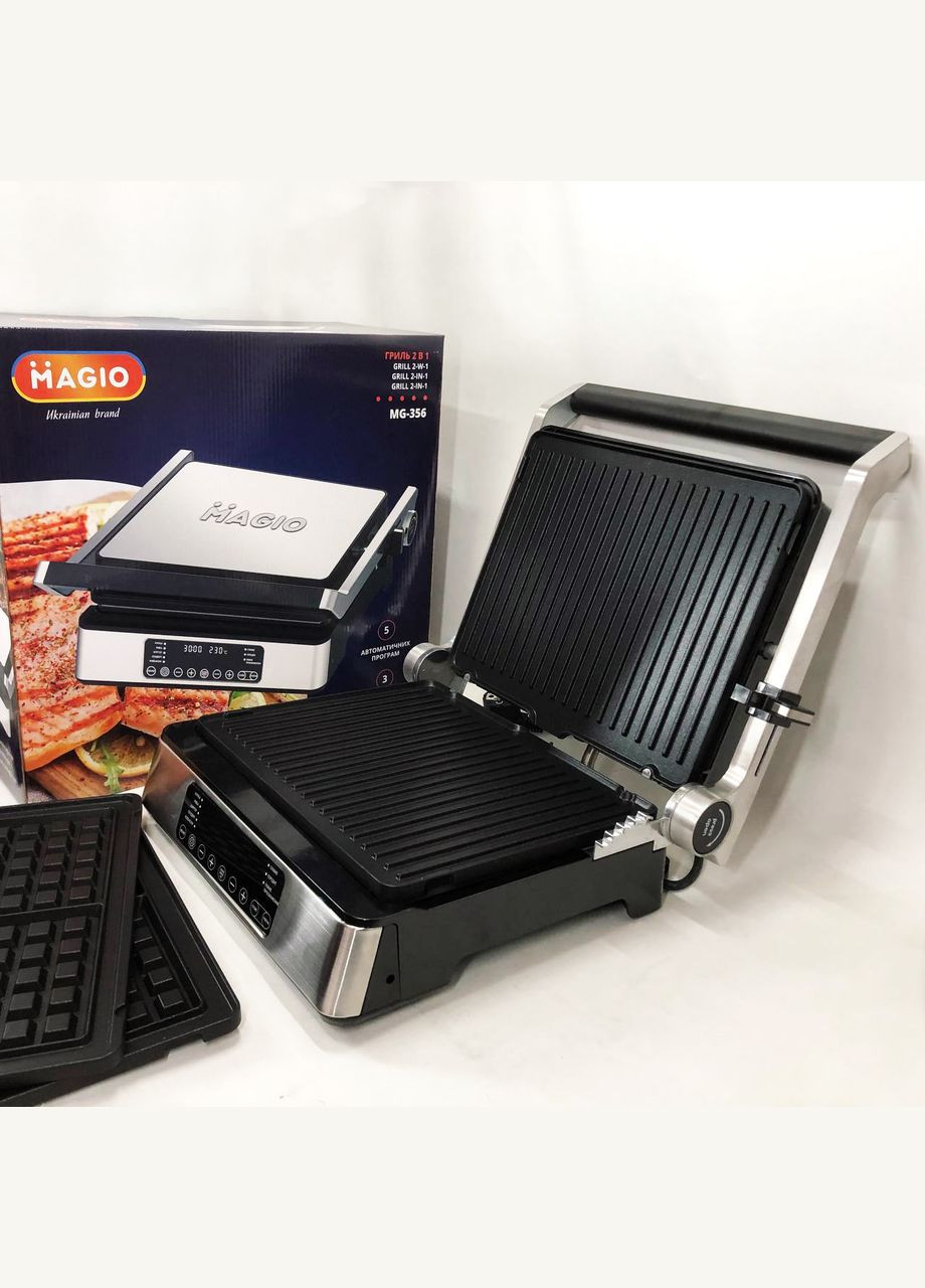 Гриль-барбекю электрический MG-356, Настольный гриль для гамбургеров Прижимная электробутербродница Magio (364664053)