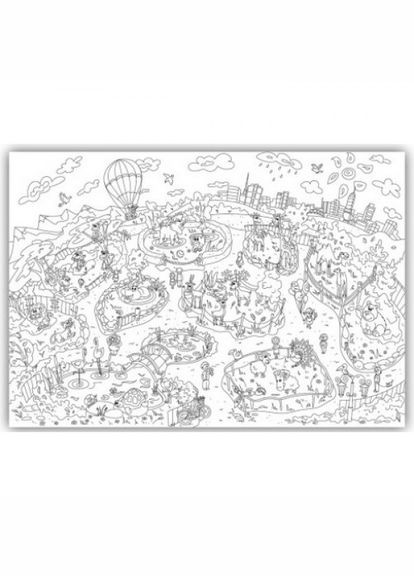 Плакат-велика розмальовка Зооландія XXL (конверт) Україна (331164903)