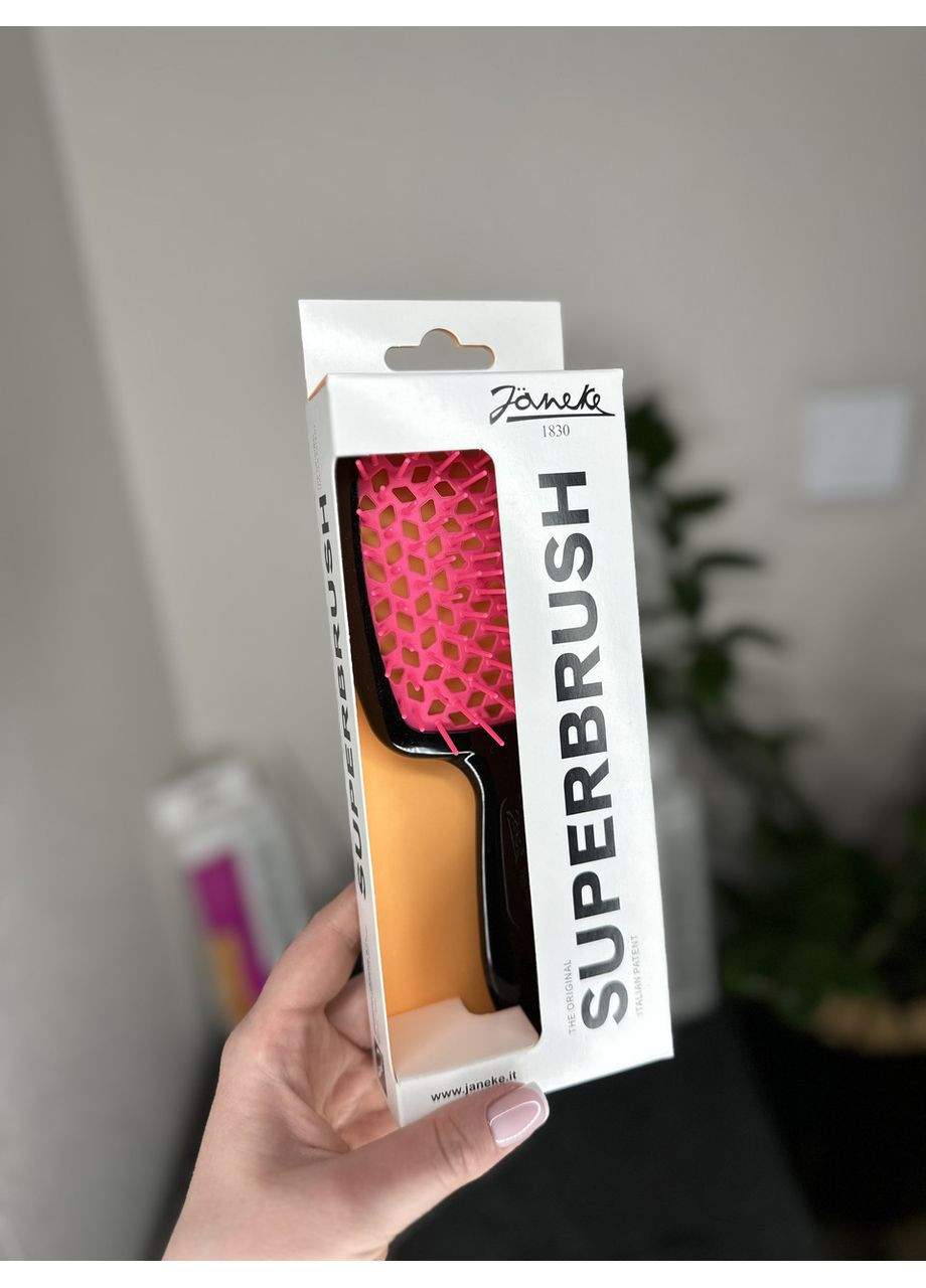 Щітка 1830 Superbrush The Original Italian Patent Чорна з малиновим Janeke (373036331)