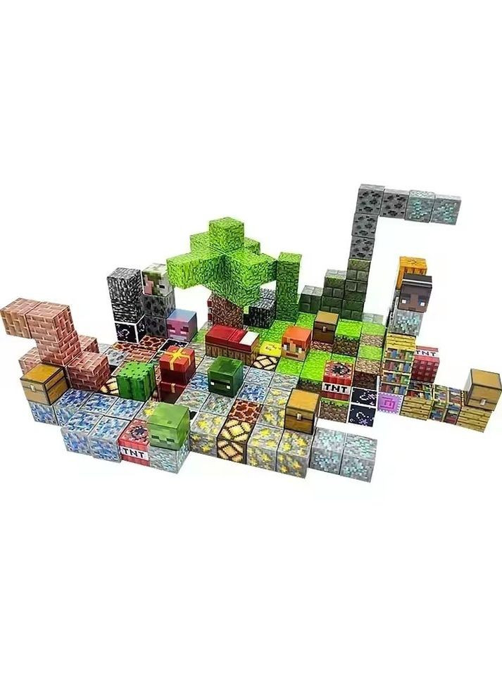 Конструктор магнитный minecraft 100 блоков My World (338222853)