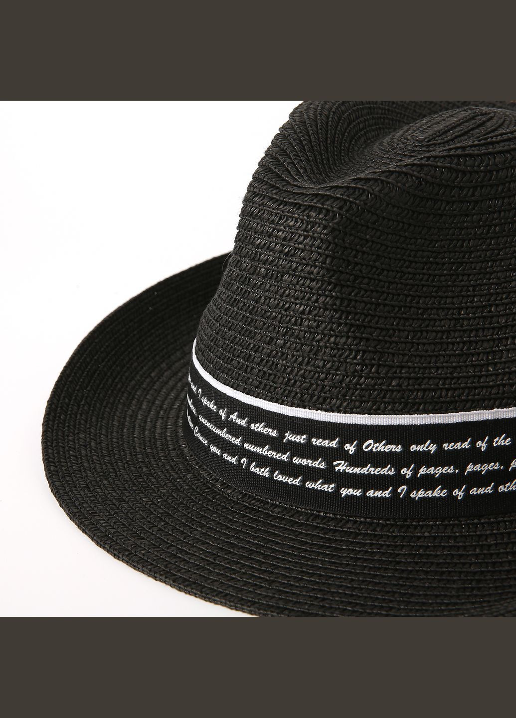 Шляпа трилби мужская бумага черная VALERY 817-716 LuckyLOOK 817-716m (290186938)
