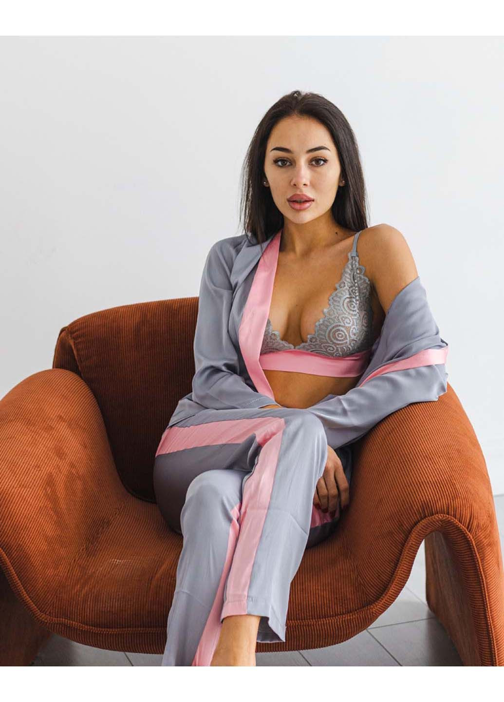 Комбинированный демисезонный пижамный комплект Модельєр