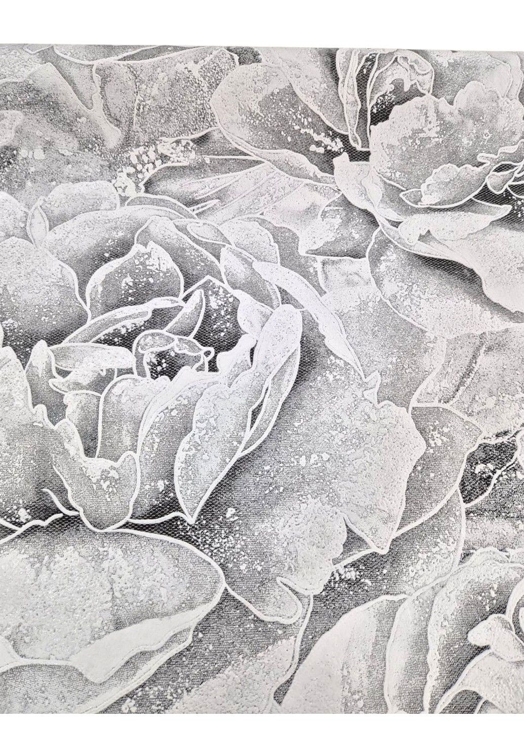 Шпалери вінілові 10.05 × 1.06 м Слов’янські шпалери 3751-10, сірі, чорні,,білі в спальню, вітальню, зал, коридор, кімнату Слов'янські шпалери (340275474)