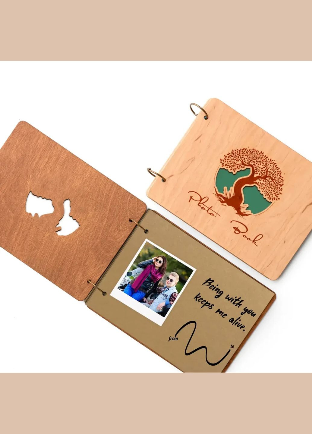 Крафтбук "Дерево" зі світлою обкладинкою та коричневими сторінками Your Magnets (336954860)