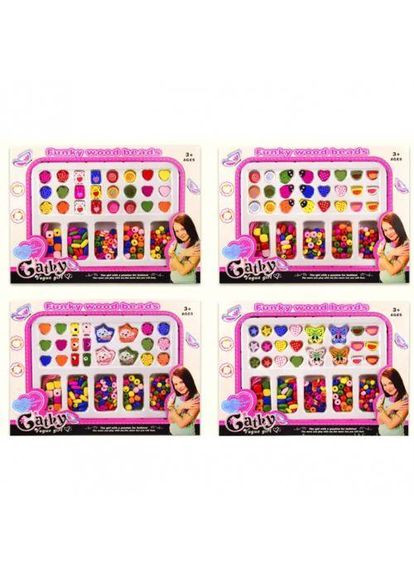 Набір дерев'яного бісеру для плетіння браслетів, мікс видів (25488) MIC (362209482)