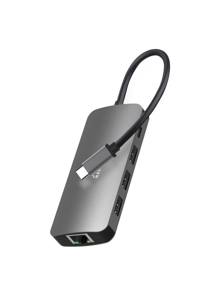 Докстанція USB3.1 Type-C --> HDMI/USB 3.0x3/RJ45/SD/MicroSD/PD 100W Hub Pro 8-in-1 Media-Tech (315502975)