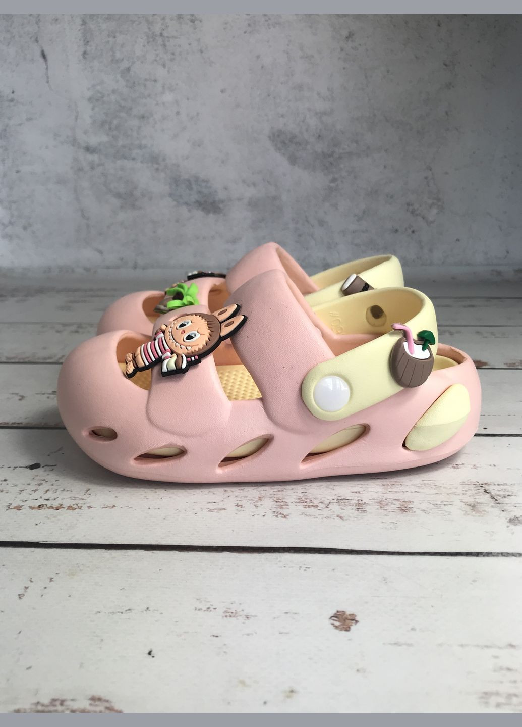 Крокси сабо дитячі для дівчинки BABYSHOP Рожевий (124) No Brand (340113398)